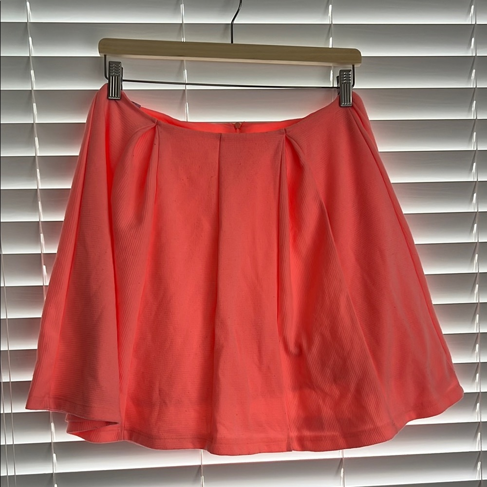 Alya Pink Mini Skater Skirt with Pleats